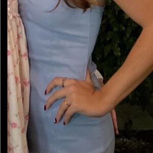 Urban Outfitters Light Blue Strapless Dress